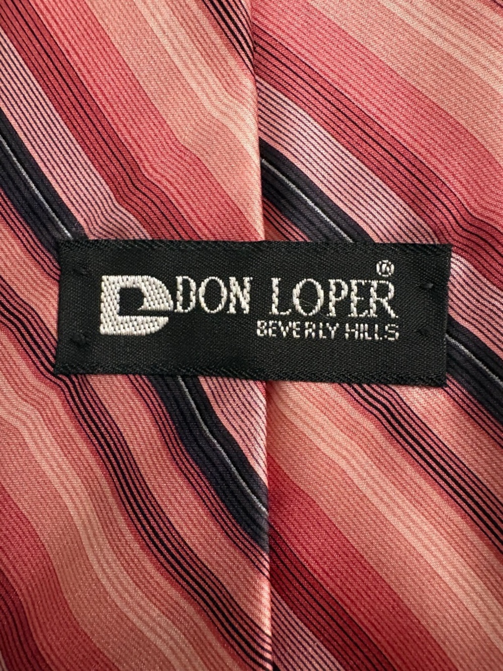 Vintage Don Loper Beverly Hills Striped Silk Tie